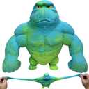 YHan Super Stretchy Gorilla Fidget Toy (Blue-Green) Stretchy Monkey - Funny, Squishy & Perfect to Squeeze for Stress Relief - Ideal Gift for Kids (Medium)
