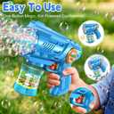 Bubble  Machine for Kid & Toddler: 2PCS Bubble Blaster Guns with Bubble Solution Refill & LED Light - Automatic Bubble Blower for Kids 4-8 - Great Party Toys for Outdoor Parties Wedding Birthday