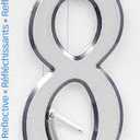 Hillman Reflective Silver Plastic Nail-On Number 8, 4, 6 