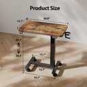 Agilestic Electric Standing Desk, 26 x 16 Inches Height Adjustable Desk, Sit Stand up for Work Office Home, Ergonomic Rising Computer Table with with Wheels, Rustic Brown