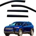 Window Visors Rain Guards fits 2014-2021 Cherokee, Out-Channel Window Wind Deflectors Vent Shades Accessories, Dark Smoke 4 Pcs, 2015 2016 2017 2018 2019 2020