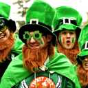 2 x St. Patricks Day Green Sunglasses Irish Shamrock Four Leaf Clover Lens Shades Costume Party Glasses(Four Leaf Green) (Green)