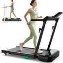 UREVO Foldimix 5 Treadmills for Home, Walking Pad with Adjustable Handle Bar, Multi-Functional Workstation Treadmill, Dual Brushless Motorized, 14-Point Shock Absorption, Compact Design