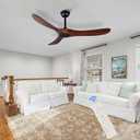 52" Bedroom Ceiling Fan, 3 Blade Ceiling Fan With Remote Control, Ceiling Fans Without Lights,2 Downrods, Reversible DC Motor 22W Quiet Energy Saving