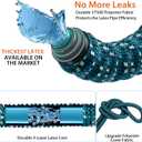 100 ft Expandable Garden Hose - Durable 3750D Fabric, 4-Layer Latex Core, Solid Brass Connectors Expanding Water hoses - 10 Spray Nozzles & Convenient Storage Bag Included