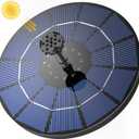 AISITIN Solar Fountain with 3.5 W Solar Panel, 1500 mAh Battery - 6 Effects for Pool, Fish Pond, Bird Bath, Garden (Deepblue)