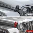RT-TCZ for Wrangler Hood Latches Catch Kit Compatible with Jeep Wrangler JK JL Gladiator JT Red Exterior Accessories 2pcs (3-Stripes)