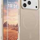 SUPFINE Magnetic for iPhone 17 Pro Case (Compatible with MagSafe)(Military Grade Drop Protection) Translucent Matte Shockproof, Desert Gold