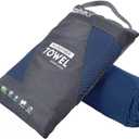 Rainleaf Microfiber Towel Perfect Travel & Gym & Camping Towel. Quick Dry - Super Absorbent - Ultra Compact - Lightweight. Suitable for Trip, Beach, Shower, Backpacking, Pool (48.00" x 24.00", Navy Blue)
