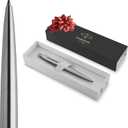 Parker Jotter Ballpoint Pen, Stainless Steel with Chrome Trim, Medium Point, Blue Ink - Smooth Writing, Sleek, Polished, Professional, Desk Essentials