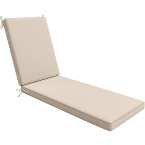AAAAAcessories Outdoor Chaise Lounge Cushions, Waterproof, Fade-Resistant Patio Furniture Replacement Cushions, 72" x 21" x 3", Beige