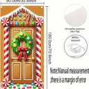 3 x BlissYard Gingerbread House Door Cover 71x35 Inch Christmas Door Banner Winter Holiday Decoration Welcome Porch Sign Christmas Party Photography Backdrop Indoor Outdoor Xmas Door Hanging Banner (Golden)