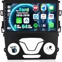 4G+64G Android 13 Car Stereo for Ford Fusion Mondeo 2013-2019 9 Inch Touch Screen with CarPlay Android Auto Mirror Link UI Bluetooth FM GPS Navigation WiFi SWC Shot Cut Backup Camera MIC