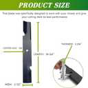 038-0005-00 Mower Blades Compatible with Bad Boy MZ Magnum 54" Deck 038-0001-00 Mower Blades FIt for Rotary 54" Deck Lawn Mower 3PCS