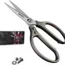 Heavy Duty Scissors 8.5'', All Purpose, Leather Scissors, Reinforced Stainless Steel Blades with Metal Handles for Home, Office, Easy Cutting Cardboard, Fabric, Carpet, Leather, etc