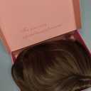 Molefi Hair Toppers for Women with Thinning Hair,18 Inch Long Layered Toppers,Add Volume Synthetic Wiglets Pieces For Women 6.5"x6.5"Large Base for Daily Use (Brown with Ash Brown Highlights)