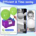 Electric Balloon Pump, Portable 2 Modes Balloon Blower Machine with 14 Balloon Arch Kits, Air Pump for Balloon, Balloon Inflator for Party Decoration