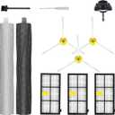 Replacement Parts Accessories for iRobot Roomba 800 900 Series 805 860 870 871 880 890 850 866 801 877 891 895 981 985 960 980 Vacuum Replenishment Kit,1 Roller Brush,Caster Wheel,3 Side Brush,Filter