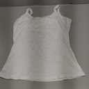 Ribbed Tank Tops for Women 2025 Spaghetti Strap Scoop Neck Slim Fitted Basic Sleeveless Casual Workout Cami Shirts (Small, A-short White)