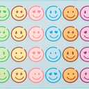 5' x 7' Classroom Rug, Carpets Schoolgirl Style Pastel Smileys Educational Area Rugs for Kids Room Seating Dcor, Play Carpet for Teaching and Playroom (Smiley Face Rug, 5x7ft)