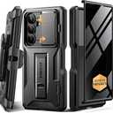 TONGATE for Z Fold 7 Case with Privacy Screen Protector, [Built-in Slide Camera Cover & Stand] [Anti Spy] Military Grade Drop Phone Case for Samsung Galaxy Z Fold 7 with Belt Clip, Black Privacy