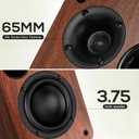 Saiyin Bluetooth Bookshelf Speakers, 30W X 2 Powered TV Speakers with 3.75 Inch Woofer, Turntable Speakers with Optical/AUX/RCA Input for PC and TV