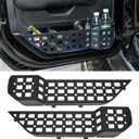 Z8 Metal Front Door Storage Box Pockets Fit Jeep Wrangler JL JLU 4XE 2018-2024 & Gladiator JT 2020-2024 Interior Door Side Insert Organizer Molle Panels Expansion Accessories(Not Fit Power Seats)