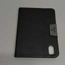 Antbox Case for iPad mini 7 A17 Pro, iPad mini 7th/6th Generation Case (2024/2021) with Pencil Holder Vegan Leather Smart Cover with Auto Sleep/Wake Stand Function (Black)