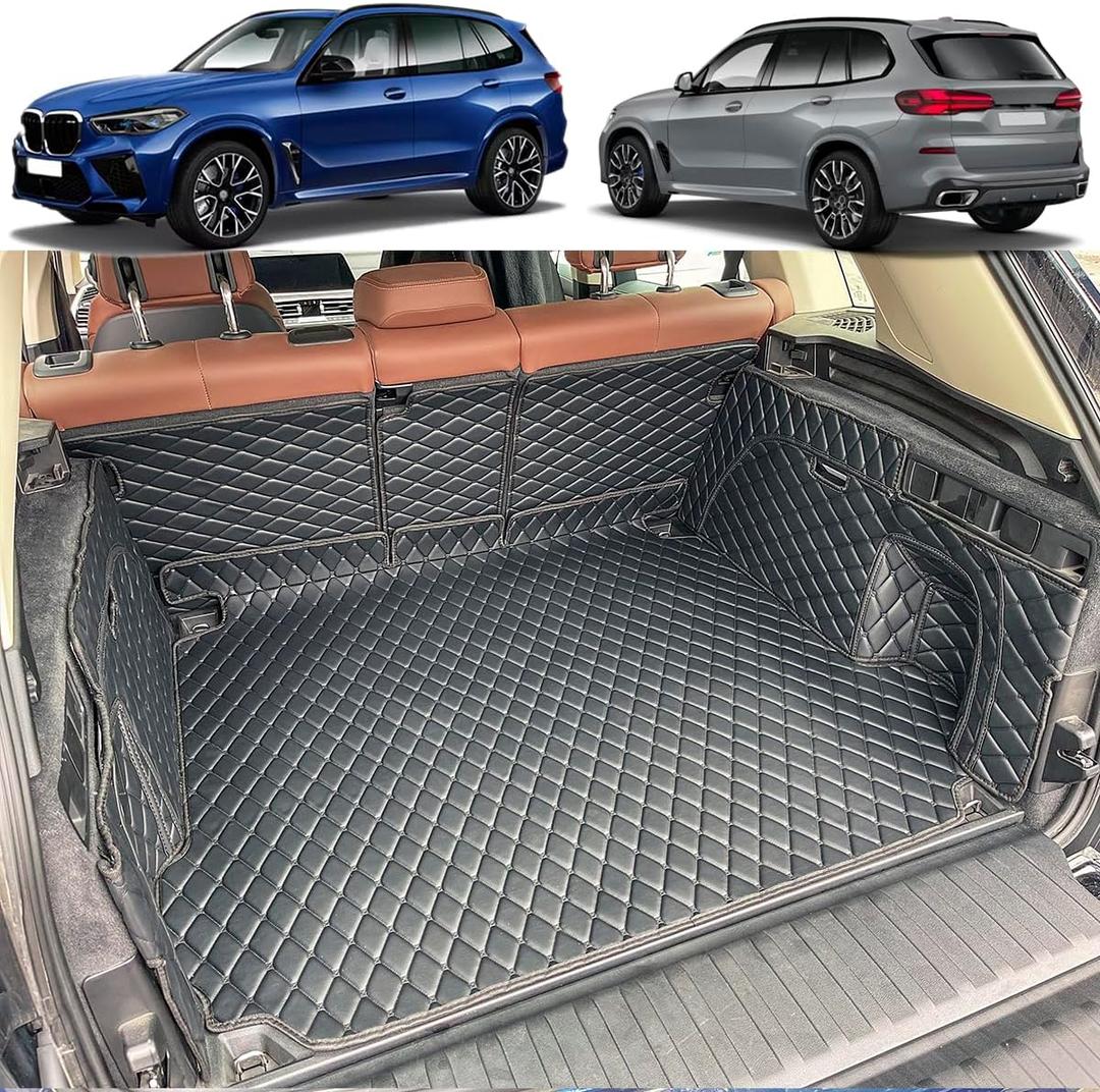 Cargo Mat Compatible with 2019-2026 BMW X5 Trunk Mat (and Rear Left and Right Side Panels) Cargo Liners for X5Non 45e /7-Seats Models