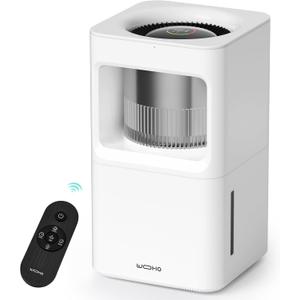 Evaporative Humidifier for Bedroom, 2.11Gal/8L Quiet Humidifiers Large Room with SleepyTime, Aroma Diffuser, 6 Speeds, Top Fill, No White Dust, Auto Off Humidifier for Baby Nursery Home Office