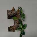 relaqcc Aquarium Decor Ornaments Artifical Driftwood Cave Fish Tank Decorations Silk Aquarium Plants for Betta Fish Tank Accessories