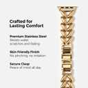 My Pretty Strap - Compatible Apple Watch Band Strap, Stainless Steel Fashion iWatch Replacement Strap- Easy Resizing, No Tool Needed,  Size: 38MM / 40MM/ 41MM / (Series 10& 11 - 42 MM)