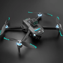 New GPS Drone with Camera Screen on Controller Brushless Motor Foldable Mini 5G RC Quadcopter Drones for Adults Beginner, Support Gesture Control,Altitude Hold,Headless Mode (Black)