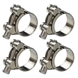 AKIHISA T-Bolt Hose Clamps,304 Stainless Steel Heavy Duty Adjustable Tube Clamps (17-19mm 4pack) (17-19mm 4pack)