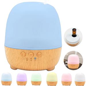 Essential Oil Diffuser, Waterless Diffuser 3 Speeds Smart Mist Aromatherapy Diffuser with Light, AGEMANY Oil Diffusers Refillable Pure Fragrance Oils Small Aroma Scent Diffuser for Home Bedroom Office (White Wood)