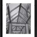 Malden 11x14 Floating Glass Picture Frame, Made to Display 8x10 Floating Picture, 11x14 Glass Size, Black