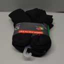 Fruit of the Loom Boys' Dual Defense Ankle Socks (10 Pack) (7-8.5, Black)