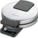 Cuisinart Waffle Maker, 1250W Round Classic Waffle Iron, 5-Setting Adjustable Browning Control, WMR-CANAS, Brushed Stainless
