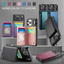 Vinich for iPhone 17 Pro Max Wallet Case with Card Holder, RFID Blocking Credit Slots Kickstand Shockproof Phone Cover Fit for iPhone 17 Pro Max 6.9" Black