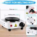 DINGPAI Hot Plate for Candle Making, White Color Electric Hot Plate for Melting Wax, Chocolate, Candy and More