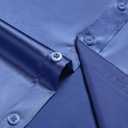 DiBanGu Mens Dress Shirts,Casual Solid Short Sleeve Shirt Regular Fit Summer Button Down Shirts with Pocket (XX-Large, Steel Blue)