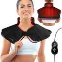 CooCoCo Corded Red Light Therapy for Neck Shoulder Pain Relief, Wearable Light Therapy Pad for Body, 660nm&850nm Red Light Wrap with Pulse, Gift for Men Women (23.62'' * 17.32'' * 0.2'')
