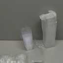 5-ounce transparent square dessert Cups (50 dessert Cups+50 Spoons)