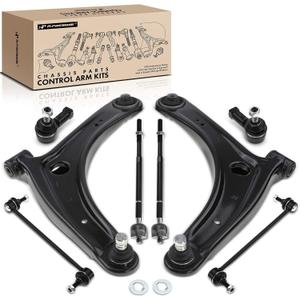 A-Premium 8Pcs Front Stering Suspenison Kit, Front Lower Control Arm, Sway Bar Link, Inner & Outer Tie Rod End, Compatible with Mitsubishi Outlander 2007-2013, Lancer 2009-2017