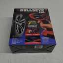 BULLSEYE PRO Tire Inflator with Pressure Gauge, Compact and Portable, Automatic Shut Off, 150 PSI Max, USB Home Rechargeable and Cord for Vehicular Use As Seen On TV (9475) (Red)