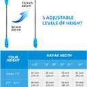 OCEANBROAD Adjustable Fishing Kayak Paddle - 94in/240cm-98in/250cm-102in/260cm Aluminum Alloy Shaft with Paddle Leash