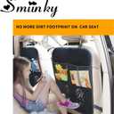 Kick Mats with Organizer - 2 Pack Backseat Protector Seat Covers for Your Car, SUV, Minivan or Truck Seats - Vehicle Back Seat Kids Safety Accessories - Universal Fit Automotive Interior Protectors
