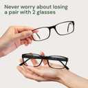 Gaoye +5.0 2-Pack of Reading Glasses - Blue-Light Filter, UV Protection - Readers with Rectangle Frames
