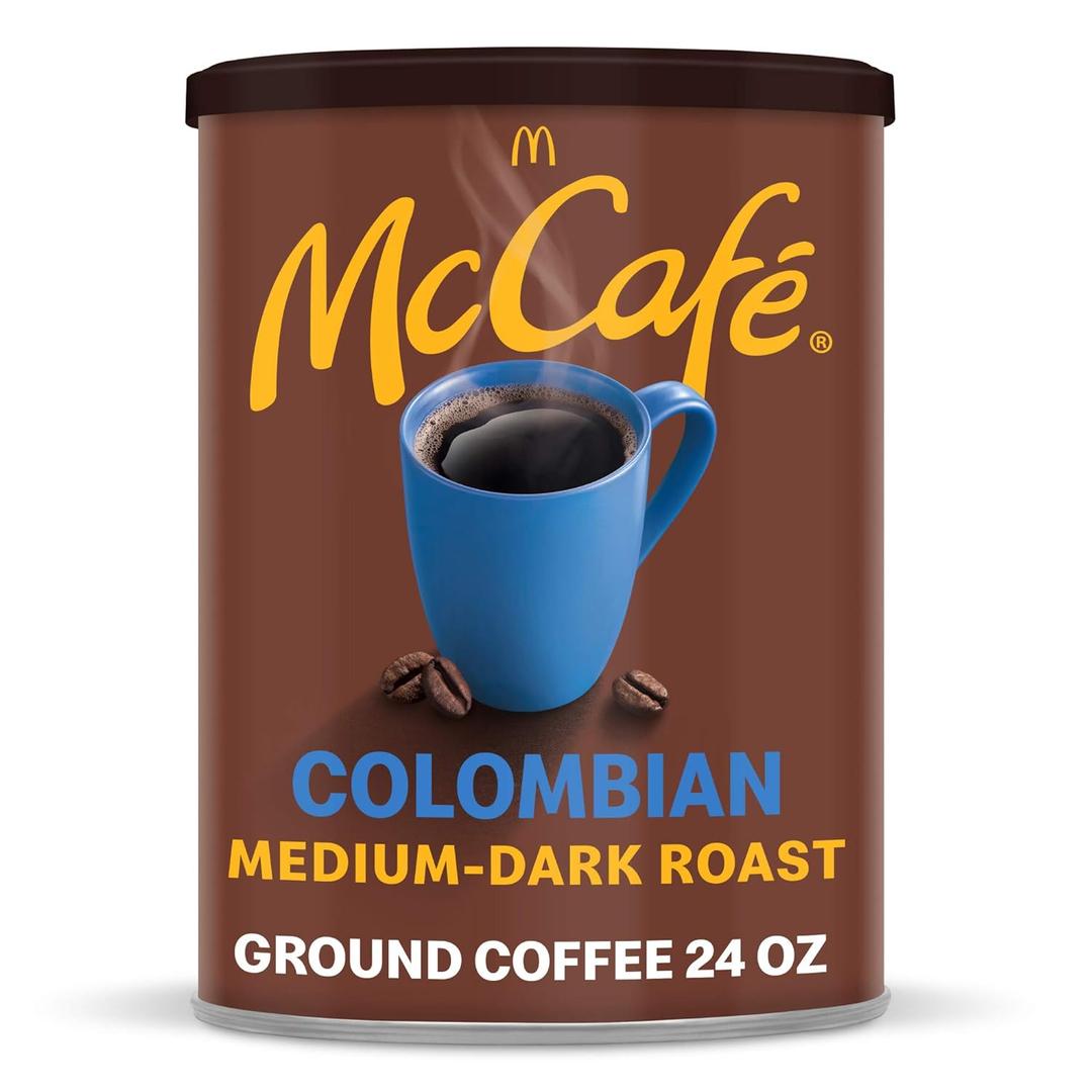 McCafe Colombian, Medium-Dark Roast Ground Coffee, 24 oz Canister (24 Ounce (Pack of 1))