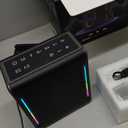 Karaoke Machine with 2 Wireless Microphones Portable Bluetooth Karaoke Machine for Adults Kids DSP Chip Karaoke Speaker with LED Lights Supports TWS TF Card USB AUX in (Black)